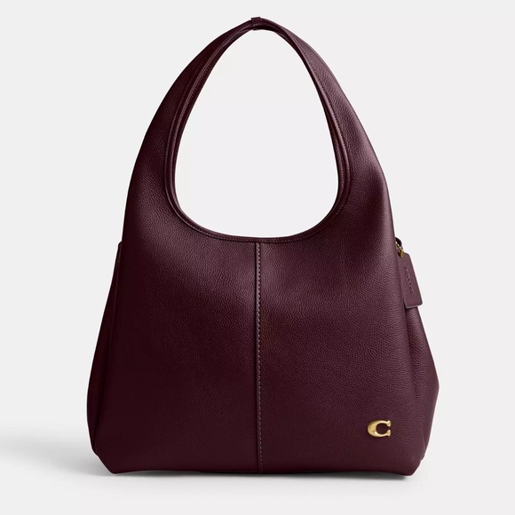Coach Lana Shoulder Bag Brass/Merlot - Picture 1 of 4